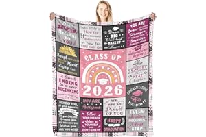 Graduation Gifts for Her Women - 50" X 60" Graduation Blanket 2026 Grad Gifts for High School College Masters Degree - Class 