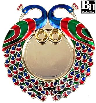 Bombay Haat Plastic Peacock Shape Designer Puja Thali (Gold)