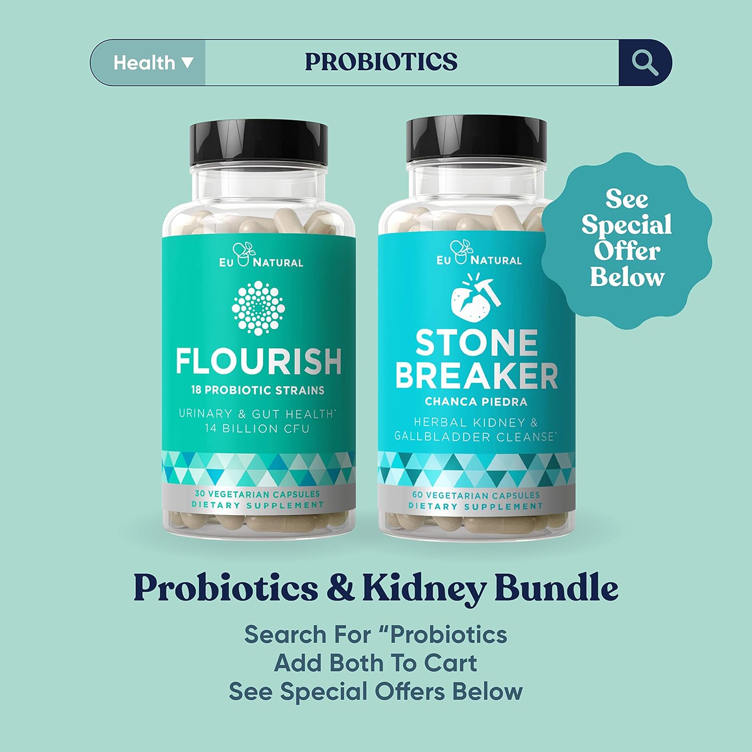 Stone Breaker Chanca Piedra – Natural Kidney Cleanse & Gallbladder Formula – Detoxify Urinary Tract, Flush Impurities, Clear System – Hydrangea & Celery Seed Extract – 60 Vegetarian Soft Capsules: Health & Personal Care
