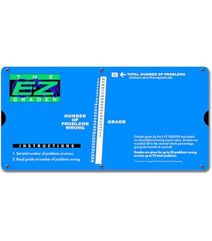 E-Z Grader 7000 Large Print Educational Grading Chart