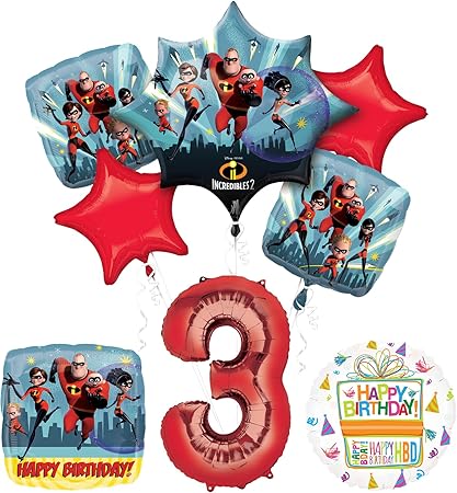 Amazon Com Incredibles 2 Party Supplies 3rd Birthday Balloon