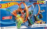 Hot Wheels Track Set and Toy Car Large-Scale Motorized Track with 3 Corkscrew view 6