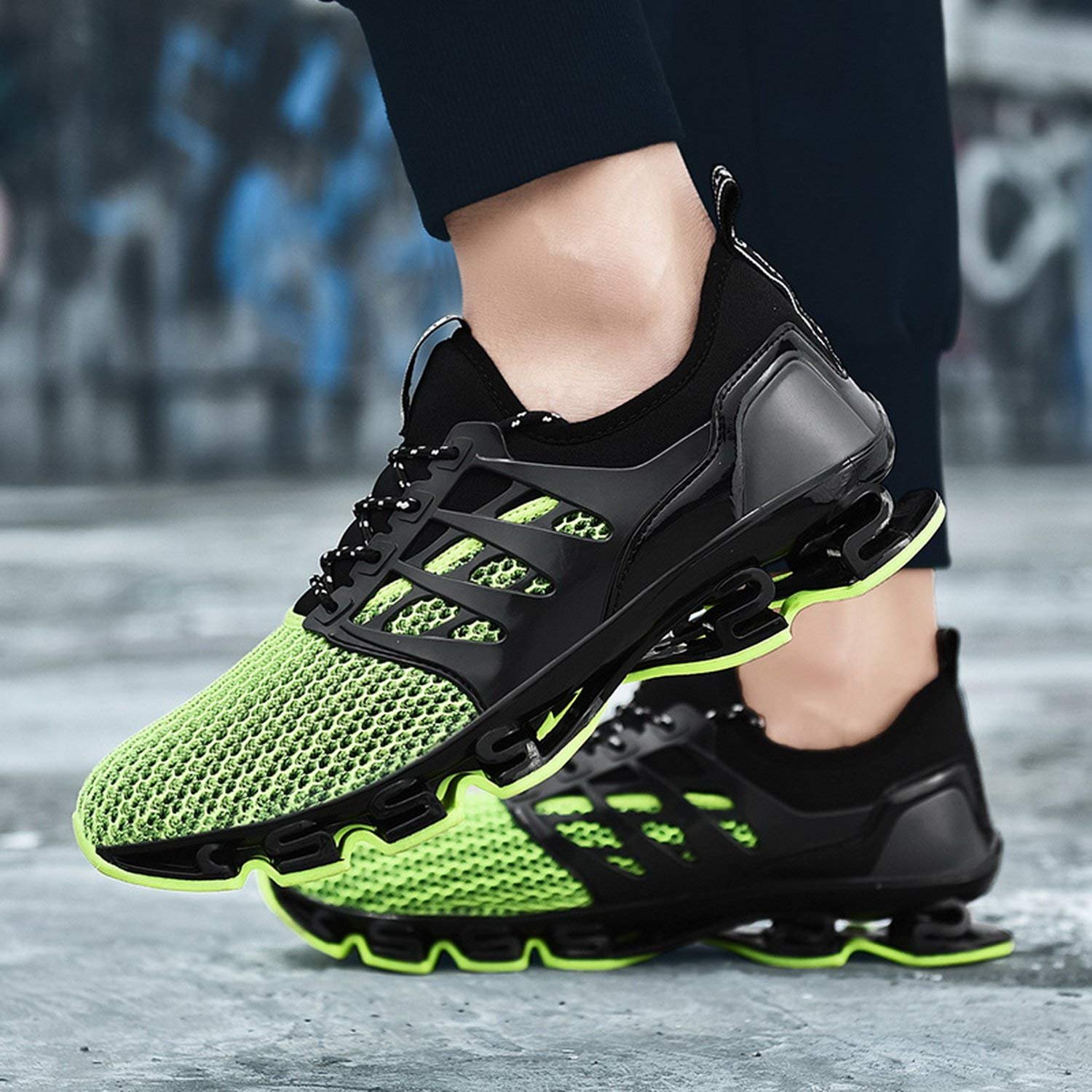 Running Shoes Men Mesh Casual Slip on Breathable Walking Stylish