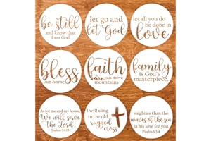 ZOSYLLEY Round Christian Stencils 12” Religious Faith Stencil Jesus Plastic Stencils for Painting on Wood Canvas Mat Door Hanger