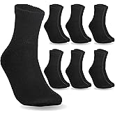 Special Essentials 6 Pairs Non-Binding Diabetic & Circulator Ankle Socks For Men & Women - Soft Moisture-Wicking Cotton
