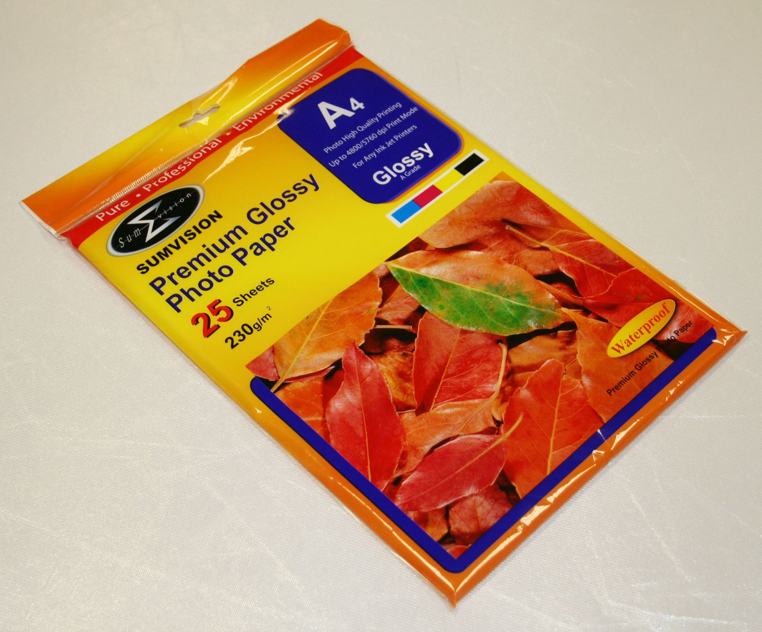 Sumvision Photo Picture Photograph Paper A4 230gm Glossy Photo Paper Premium Professional Gloss Finish Inkjet Printable Photo Paper 25 Sheet Pack