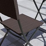 Garden Vida Capri 2 Seater Rattan Bistro Set Outdoor Furniture (Brown) view 6