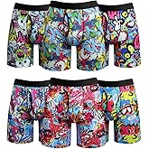 SWUNFLY Men's Underwear Long Leg Boxer Briefs for Men With Pouch,No Ride Up Boxer Briefs Multipack