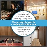 Art3d Wood Slat Acoustic Panels 4pcs Dark Walnut 47.2x23.6in 2.88m2 view 6