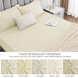 My Home Store Fitted Sheet 300TC Cotton Cream 30 cm Pocket Egyptian view 7