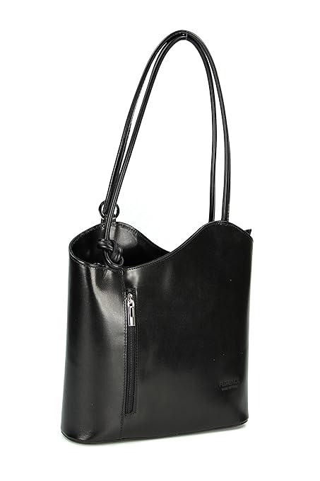 Belli ital. Leder Handtasche Backpack 2in1 Damen Rucksack aus feinstem Leder - Farbauswahl - 28x28x8 cm (B x H x T)