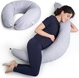 Niimo XXL Pregnancy Pillow & Nursing Pillow 2-in-1 100% Cotton Cover