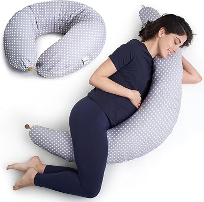 Niimo XXL Pregnancy Pillow & Nursing Pillow 2-in-1 100% Cotton Cover