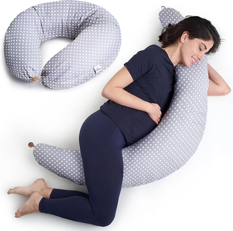 Niimo XXL Pregnancy Pillow & Nursing Pillow 2-in-1 100% Cotton Cover