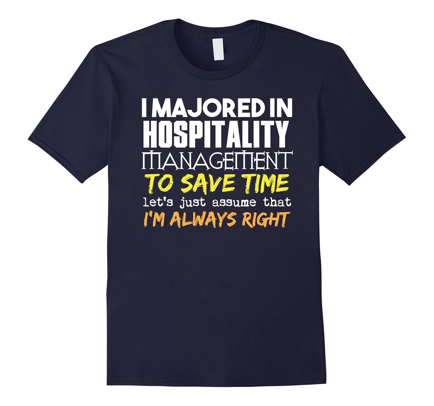 Hospitality Management Major T-Shirt for Back to School Gift-Rose