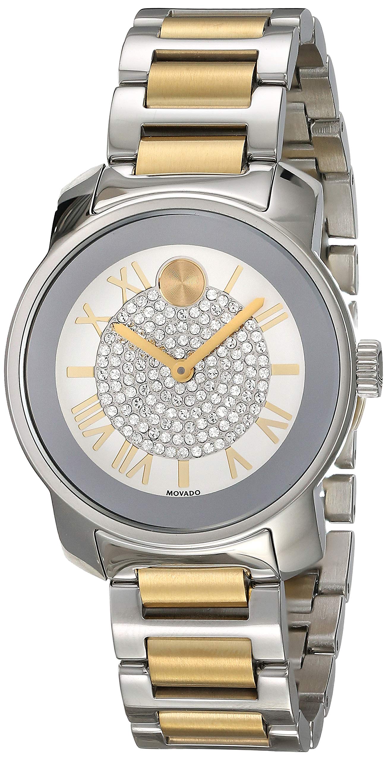 movado silver and gold