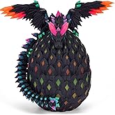3D Printed Dragon Eggs with Wings Glow in The Dark Prefilled Easter Eggs with Dragon Toy for Basket Stuffers 3D Printed Animals for Goodie Bag Fillers Unique Easter Basket Essentials for Kids Teens