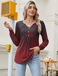 Zeagoo Womens Plus Size Long Sleeve Tops Fall Tops