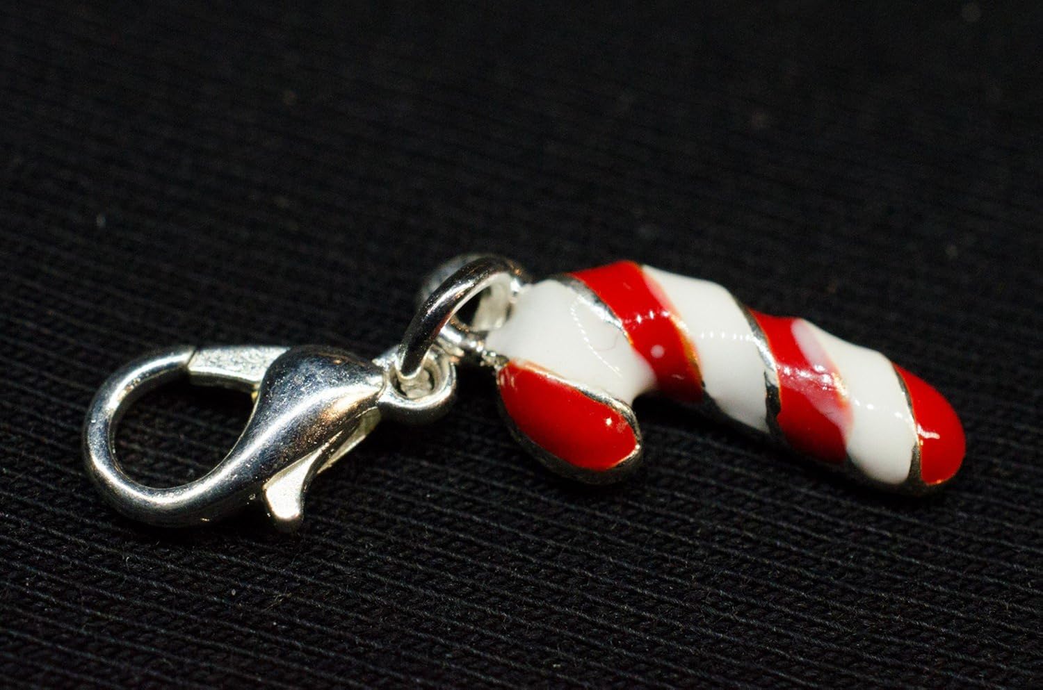 Miniblings Candy Cane Charm Pendant Christmas Cawaiii White Red Enameled Enamel, 19mm - Image 4