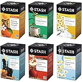 Stash Tea Soothing Herbal Tea 6 Flavor Variety Pack, 6 Boxes With 18-20 Tea Bags Each