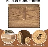 KIRIGEN Wood Wall Mounted Paper Towel Dispenser Dark Brown Kitchen Bath view 7