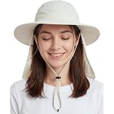 Home Prefer UPF 50+ Sun Hat with Neck Flap Wide Brim Fishing Hat for Men | Mesh vents, Cooling airflow, Wide neck protection, UVA/UVB, Windproof chin strap, Lightweight non‑bulky, Water repellent