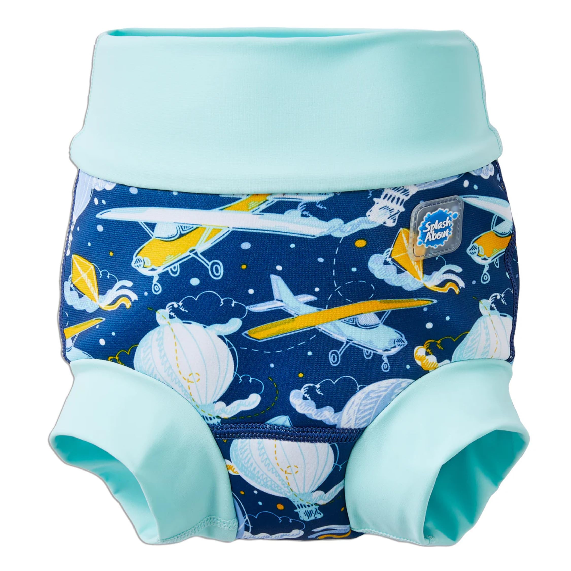 Splash About Happy Nappy Duo Reuseable Swim Nappy for Babies and Toddlers (Up in The Air, 6-12 Months)