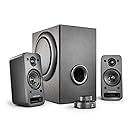 wavemaster MX3+ 2.1 Lautsprecher System (50 Watt) Aktiv-Boxen für TV/Tablet/Smartphone/PC schwarz (66503)
