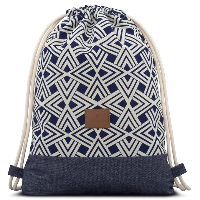 Johnny Urban Turnbeutel Hipster Noah Baumwoll Gymsack Gym Bag Beutel Sportbeutel Rucksack für Damen & Herren mit Innentasche 