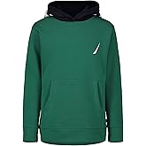 Nautica boys Long Sleeve Fleece Pullover Hoodie, Comfortable, Relaxed Fit