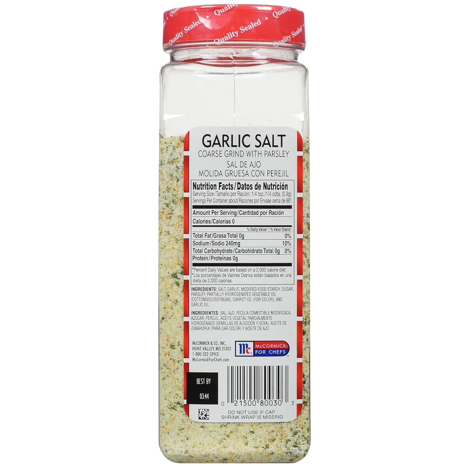 Lawry's Coarse Grind with Parsley Garlic Salt, 28 oz : Grocery & Gourmet Food