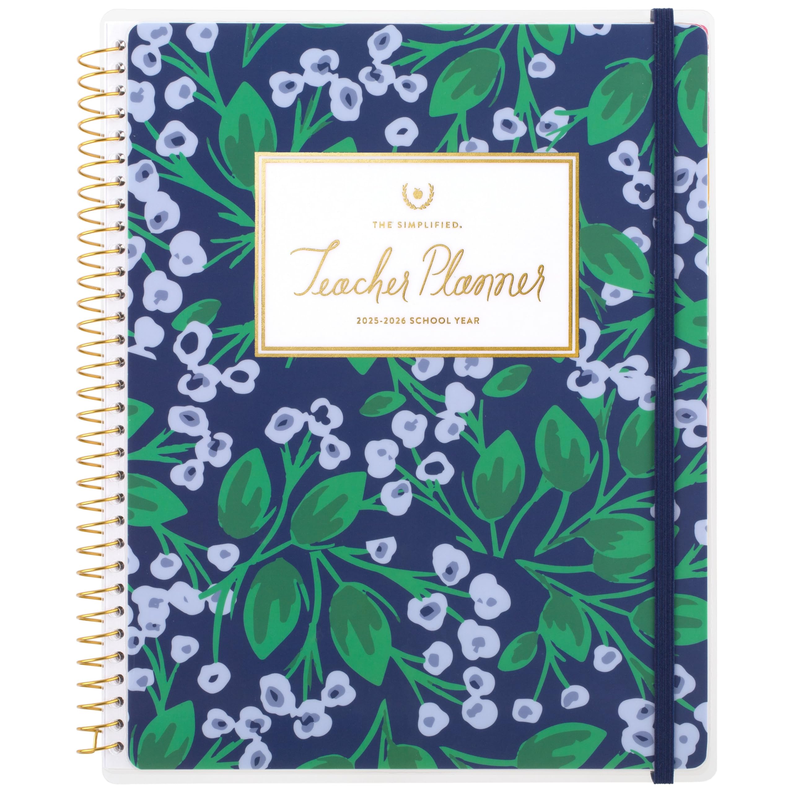 Photo 1 of AT-A-GLANCE Planner 2025-2026 Academic, Simplified by Emily Ley, Weekly & Monthly Teacher Planner, 8-1/2" x 11", Large, Floral (EL43-905A-26)