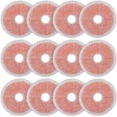 3764 Mop Pads for Bissell SpinWave: for Bissell Spin Wave Vacuum Vac Cordless Robot Mop 37643 Series Hard Floor Cleaners - 12 Rotating Spinning Heavy Scrub Steam Pads with Hole, Wet Dry Washable