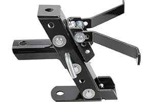 ECOTRIC Heavy Duty Adjustable Lawn Garden Tractor Hitch Steel Compatible with John Deere