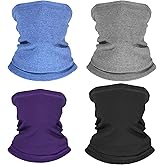 4 Pieces Kids Neck Warmer Gaiter Winter Protective Face Covering Scarf for Skiing Hiking Cycling