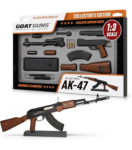 Amazon.com: Goat Guns Miniature AK-47 Gold Model | 1:3 Scale