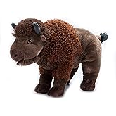 The Petting Zoo Bison Stuffed Animal Plushie, Gifts for Kids, Earth Keeperz Wildlife Animals, Zoologee Brown Bison Plush Toy, 14 inches