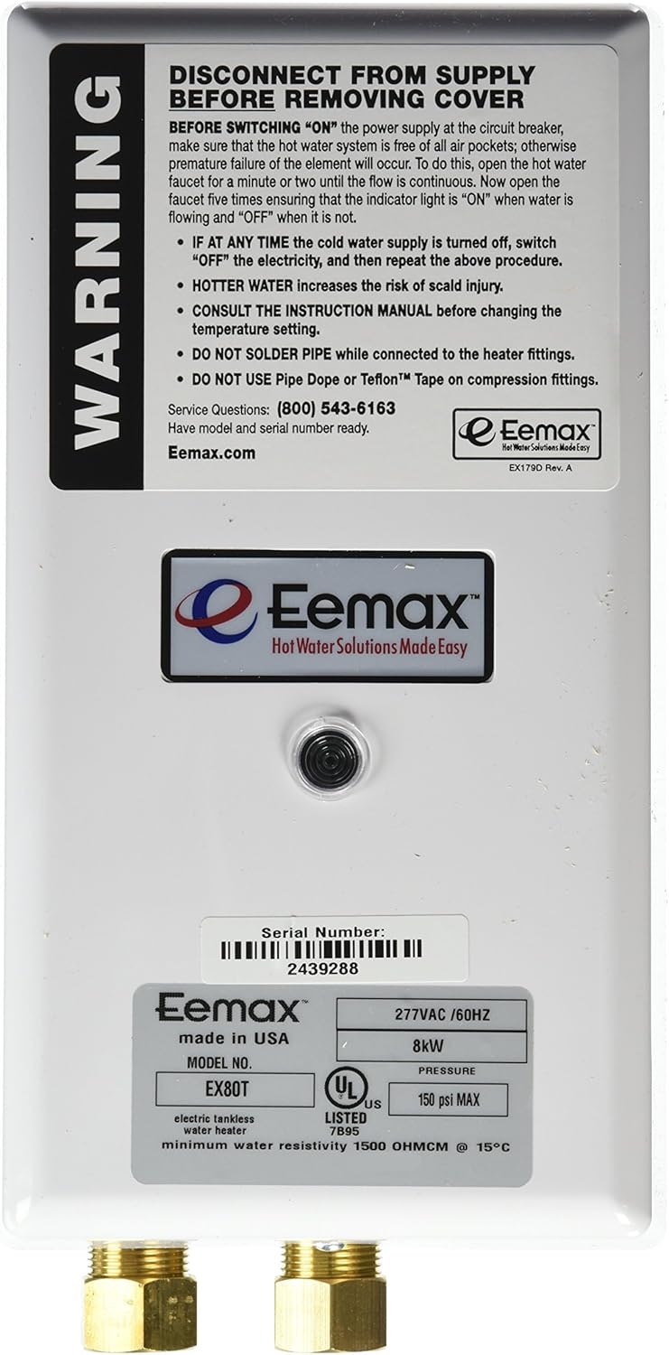 Eemax EX80T, 3.00 x 5.00 x 12.00 inches, grey