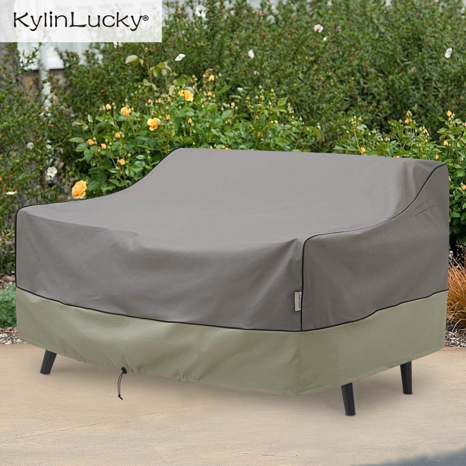 Kylinlucky Outdoor Furniture Covers Waterproof, 3-Seater Deep Seat Patio Sofa Covers Fits up to 88W x 40D x 33H inches: Home & Kitchen