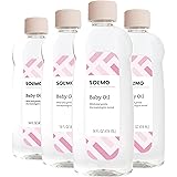 Amazon Brand - Solimo Baby Oil, Mild & Gentle, Dermatologist Tested, 14 Fluid Ounces (Pack of 4)