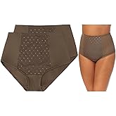 ELLEN TRACY Company Women's Underwear Classic Comfort Brief with Extra Tummy Hold 2 Pack Panties