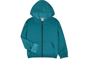 BIG ELEPHANT Boys' Zip Up Hoodie Sweatshirt with Pockets, Fleece & Soft Cotton Coat for School and Daily Wear