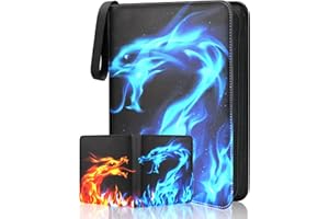 WINSING Card Binder 9 Pocket Holder 900 Cards Compatible with Game Cards, 3 Ring Trading Card Binder Album Case Book Storage For CCG, MTG, Baseball Cards, Gifts For Boys And Girls Ages 6-14