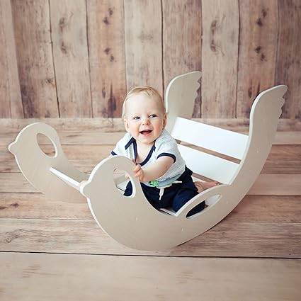 Bogenwippe Und Kletterbogen Aus Holz Handgefertigt Babys Und Kinder Ab 12 Monaten Kletterspielzeug Pikler Art Fur Gleichgewichtssinn Wippe Weiss Amazon De Kuche Haushalt