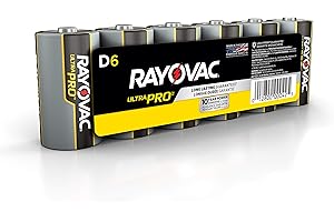 Rayovac D Batteries, Ultra Pro Alkaline D Cell Batteries (6 Battery Count)