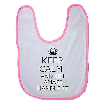 Amazoncom Pink Baby Bib With Handle It Amari Keep Calm Baby Boy