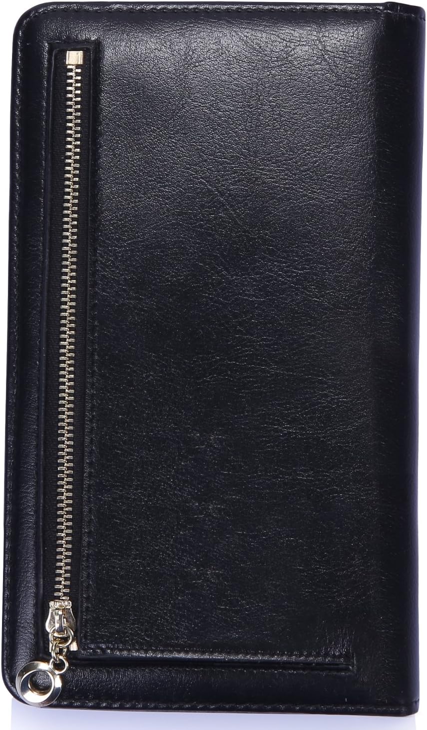Server Book for Waitress Waiter Book with Zipper Pocket at Back (Black with Zipper Pocket)