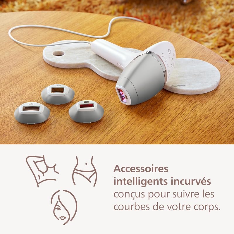 Lumea série 8000 - épilateur à lumière pulsée, alternative à l'épilation laser, technologie SenseIQ, 3 embouts pour le corps, le visage et les zones de précision, BRI946/00