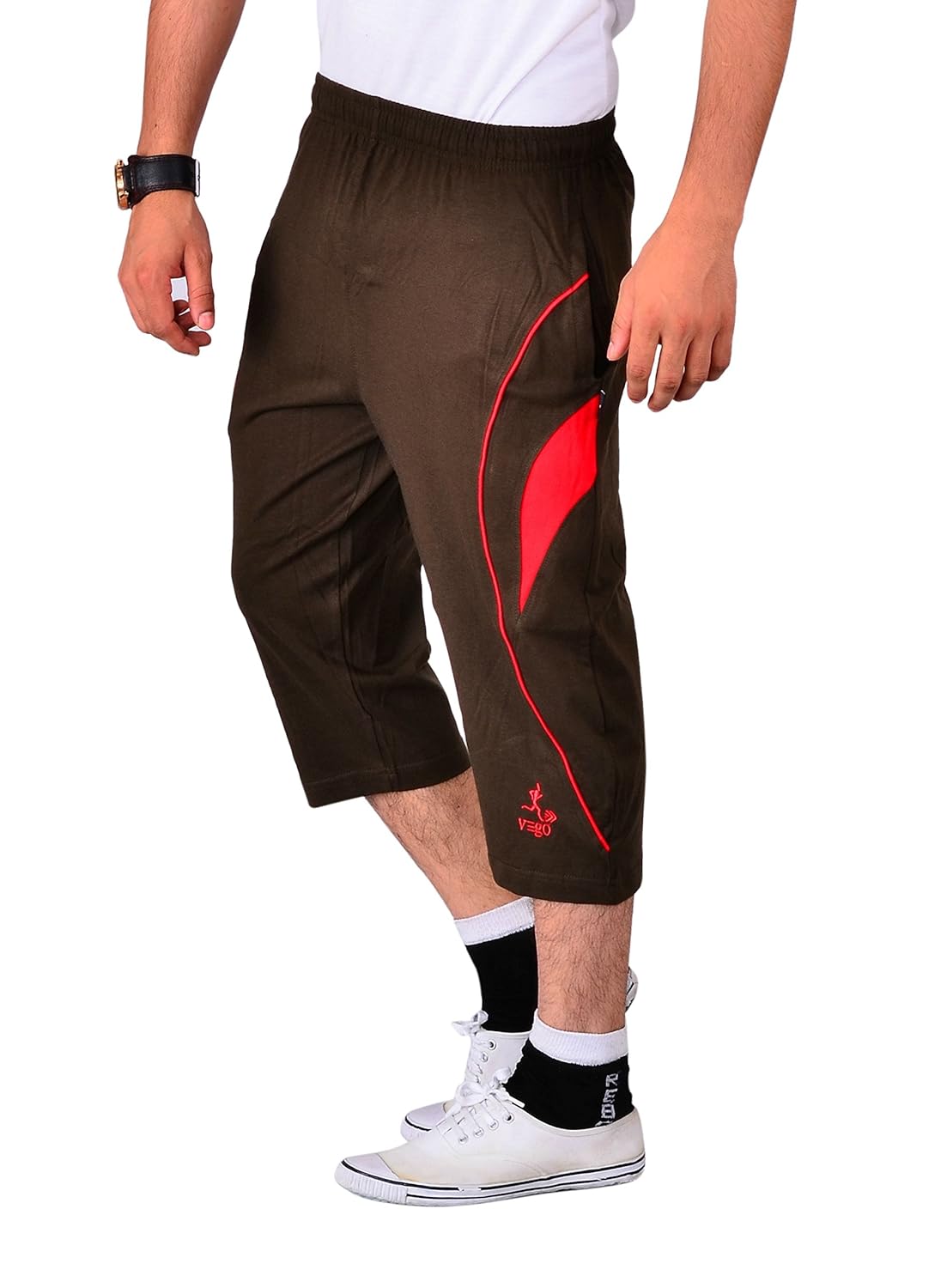 vego men's casual cotton three forth