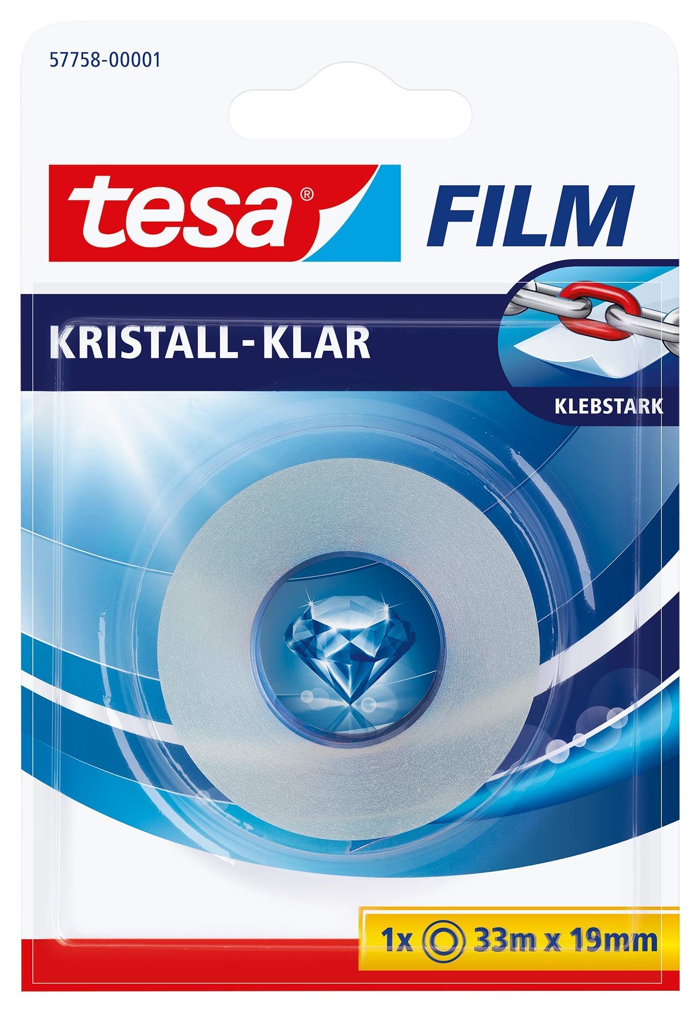 TESA Tesafilm Crystal Clear Adhesive Tape 33m x 19mm Blister